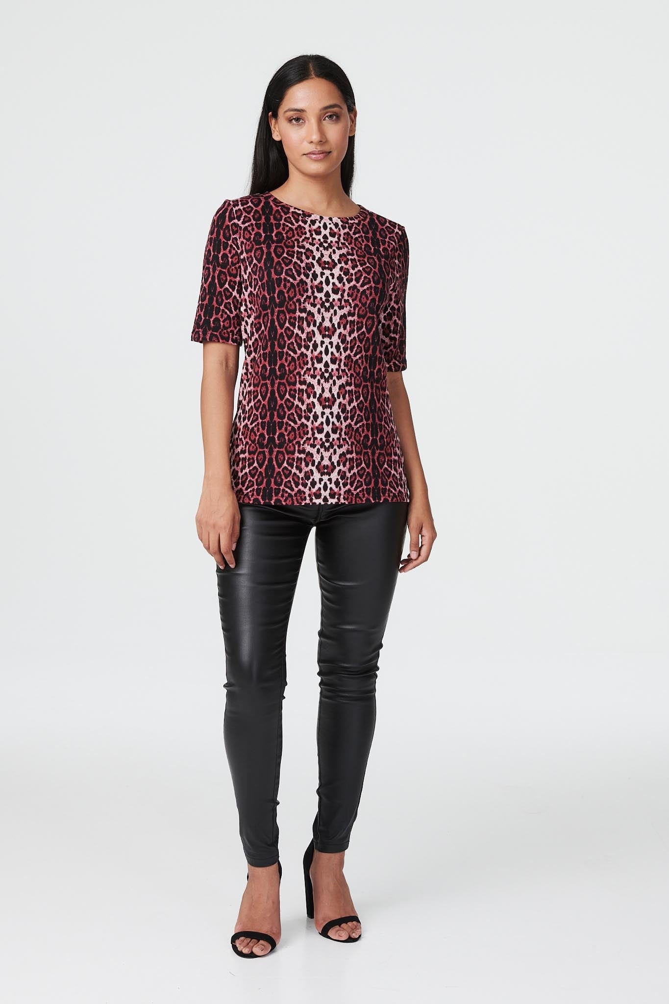 Red | Animal Print Short Sleeve T-Shirt