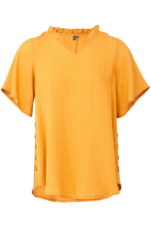Yellow | Button Side Slouchy Top