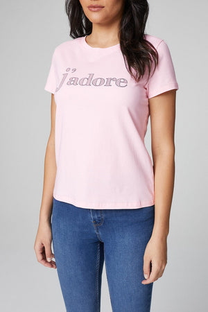 Pink | J'Adore Print Relaxed T-Shirt
