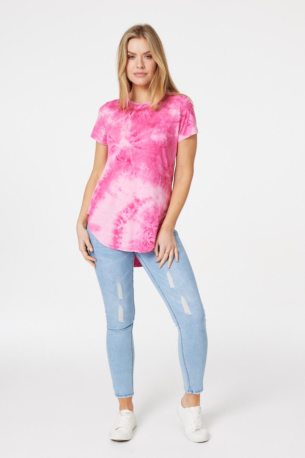 Pink | Tie Dye Relaxed Jersey T-Shirt