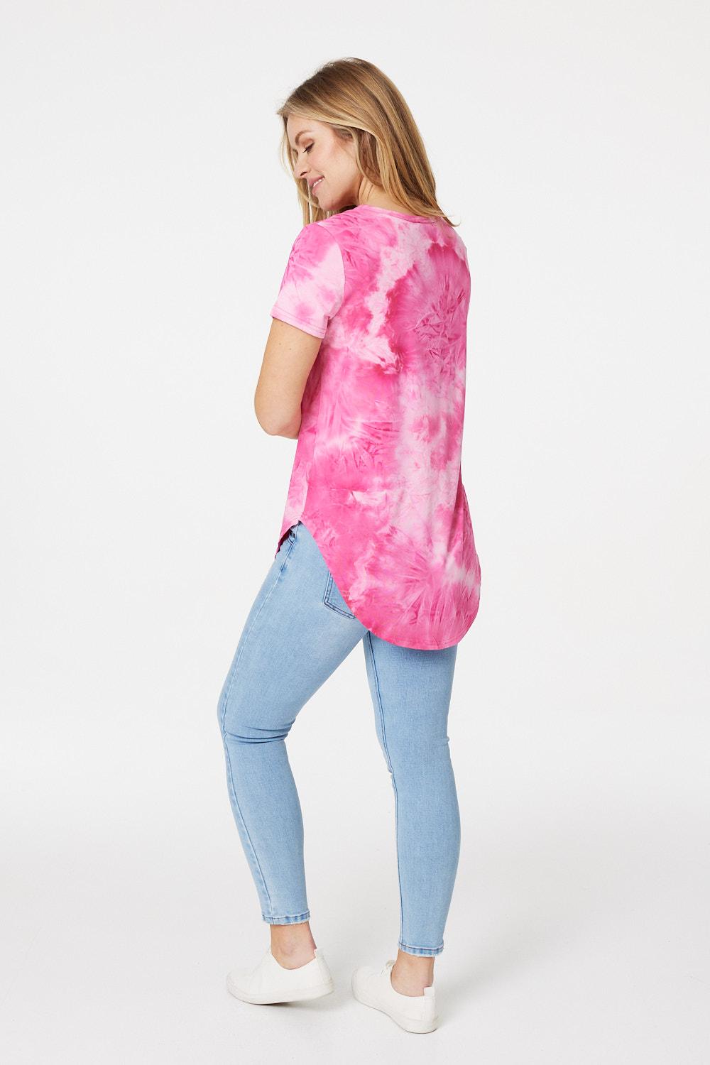 Pink | Tie Dye Relaxed Jersey T-Shirt