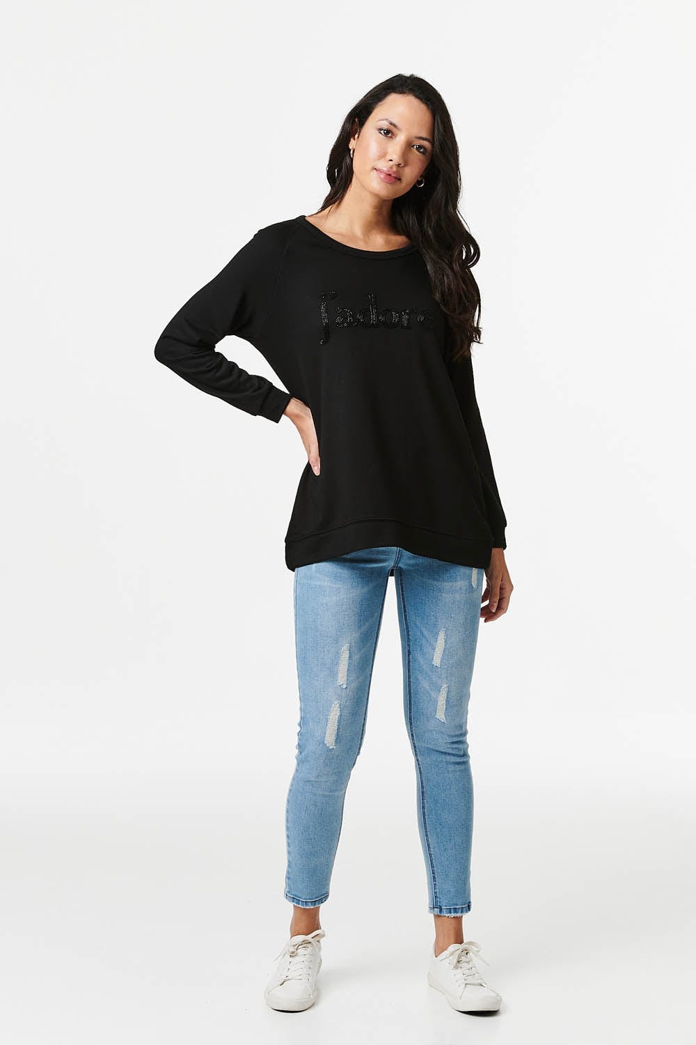 Black | j'adore Print Sweatshirt