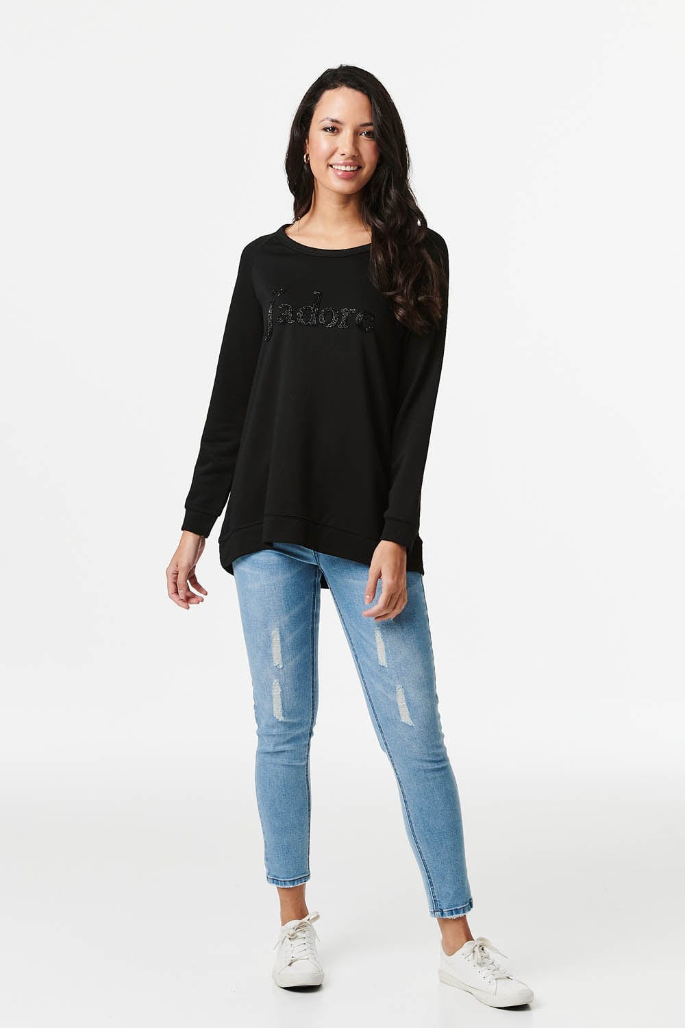 Black | j'adore Print Sweatshirt