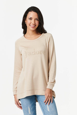 Stone | j'adore Print Sweatshirt