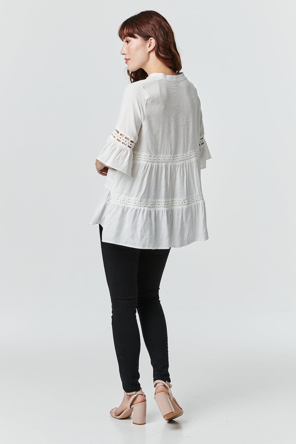 White | Tiered Oversized Shirt