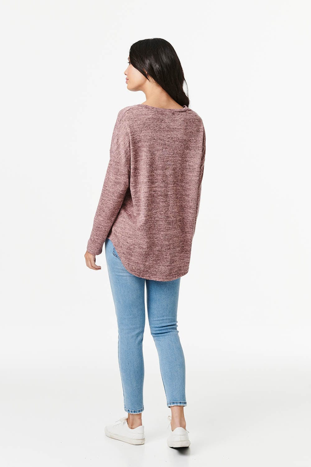 Pink | Slogan Print Long Sleeve Top