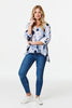 Blue | Polka Dot Oversized Tunic Blouse