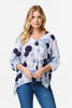 Blue | Polka Dot Oversized Tunic Blouse