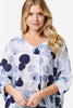 Blue | Polka Dot Oversized Tunic Blouse