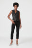 Black | Embellished Cowl Neck Vest Top