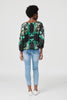 Black | Printed Satin Oversized Blouse