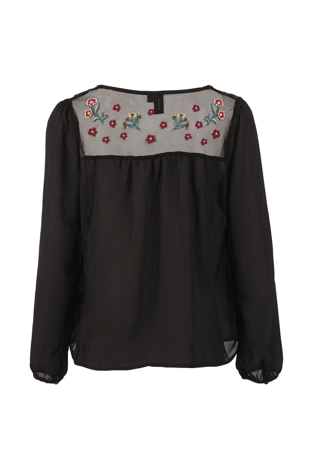 Black | Embroidered Folk Top