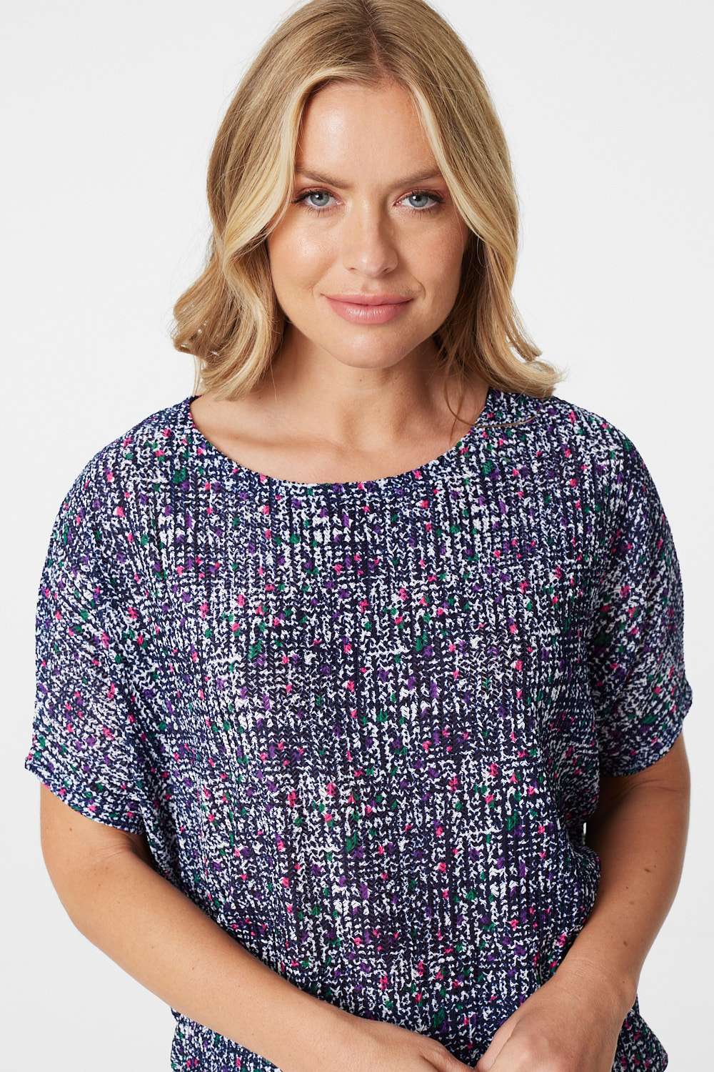 Navy | Boxy Knit Top