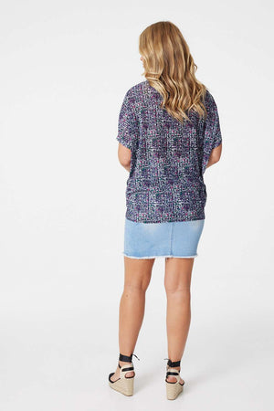 Navy | Boxy Knit Top