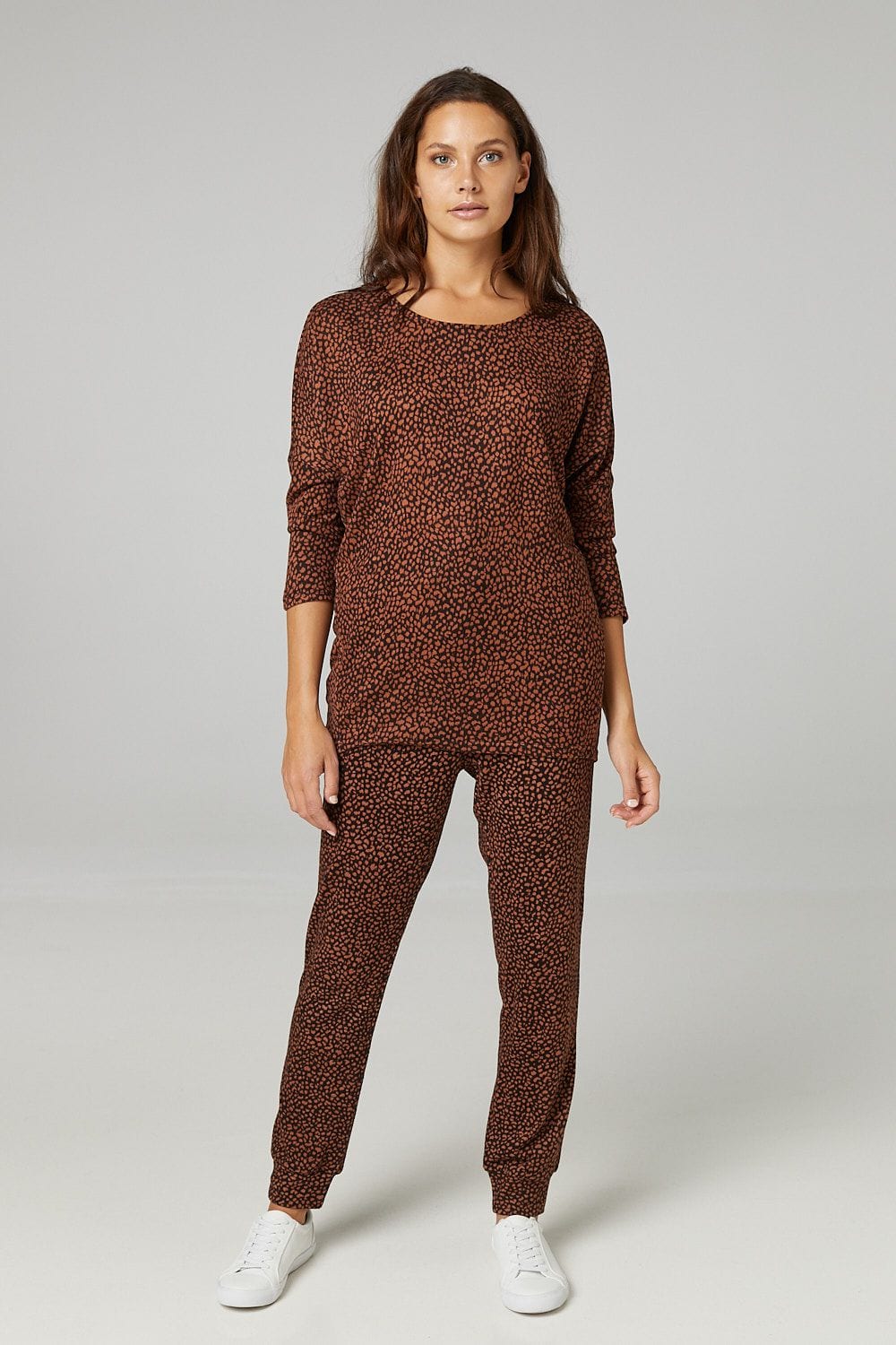 Orange | Animal Print Slouchy Lounge Set