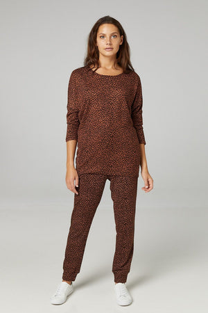 Orange | Animal Print Slouchy Lounge Set