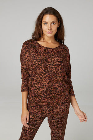 Orange | Animal Print Slouchy Lounge Set