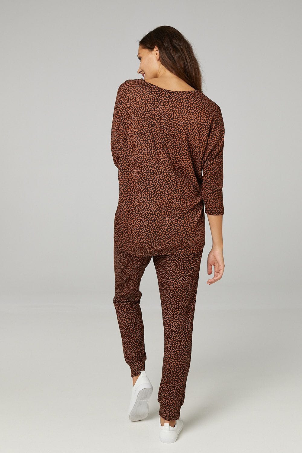 Orange | Animal Print Slouchy Lounge Set