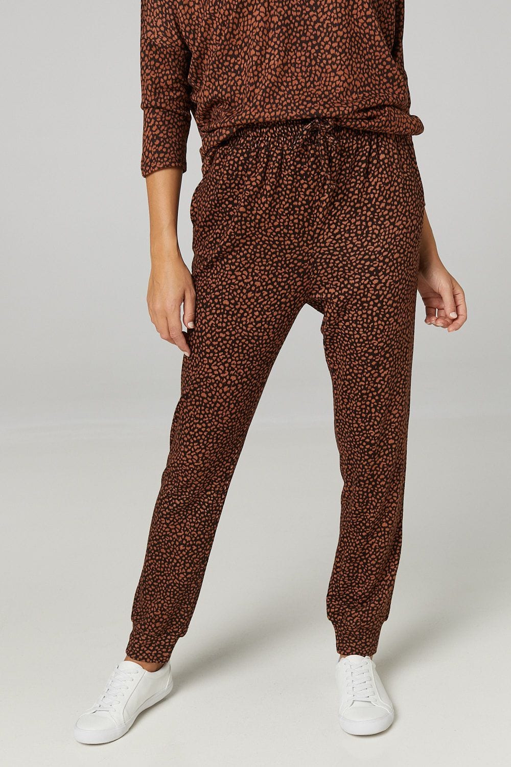Orange | Animal Print Slouchy Lounge Set