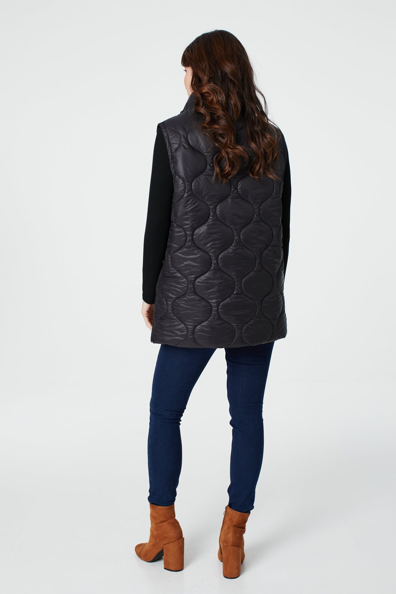 Black | Quilted Sleeveless Gilet Vest