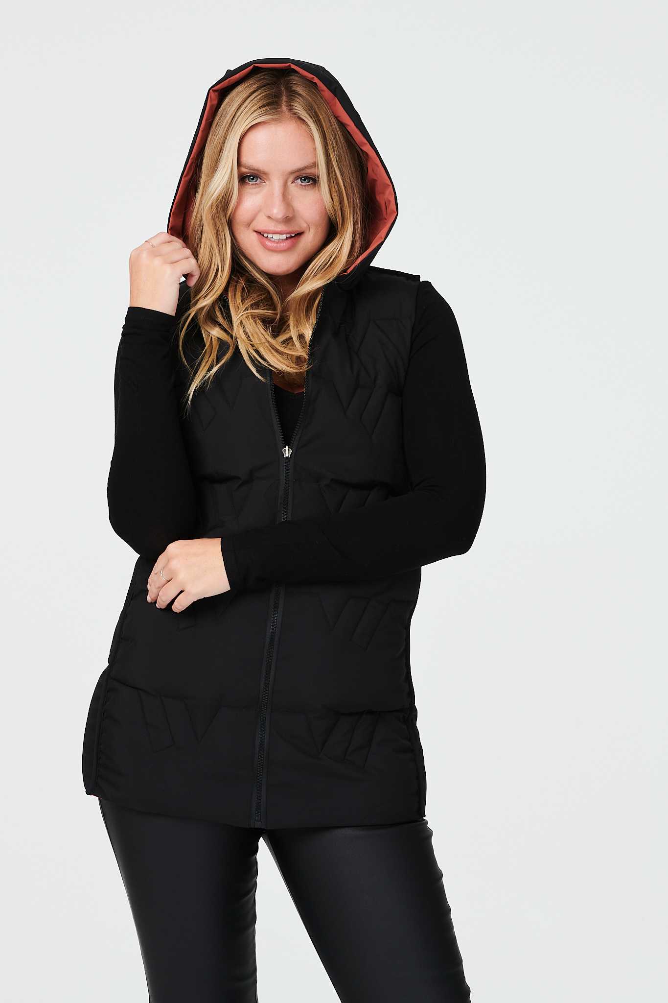 Black | Padded Reversible Gilet with Hood