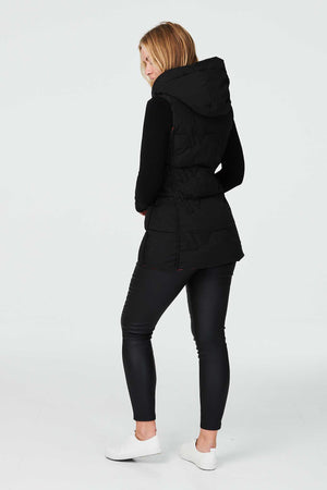 Black | Padded Reversible Gilet with Hood